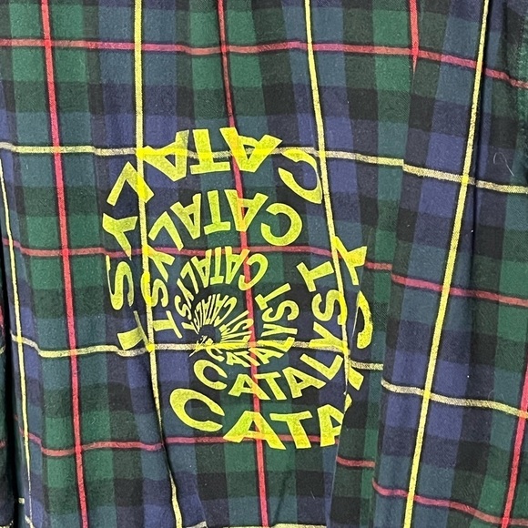 LL Bean Tradition Fit Striped Catalyst Flannel Shirt Sz XL - Picture 5 of 6